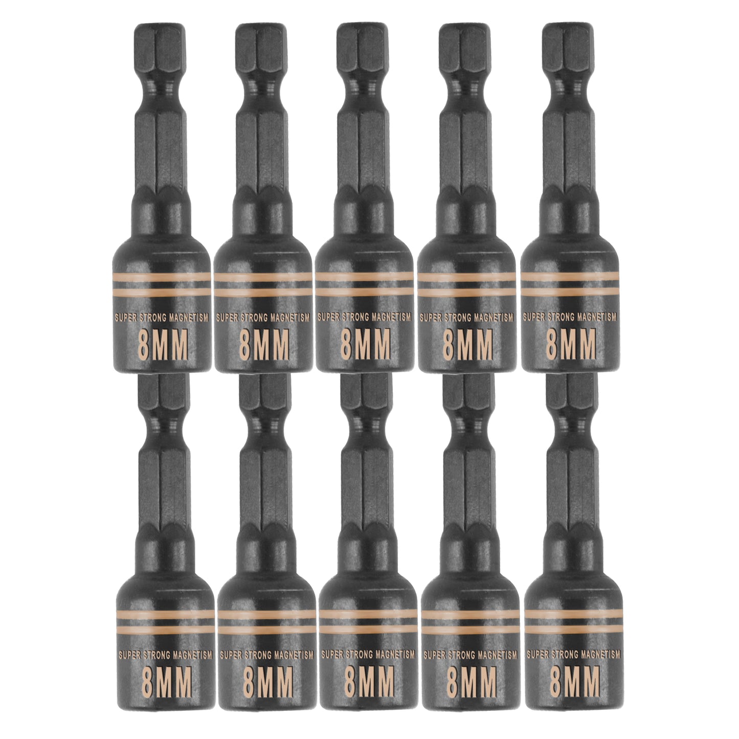 10pcs Magnetic Socket Set 8mm x 45mm