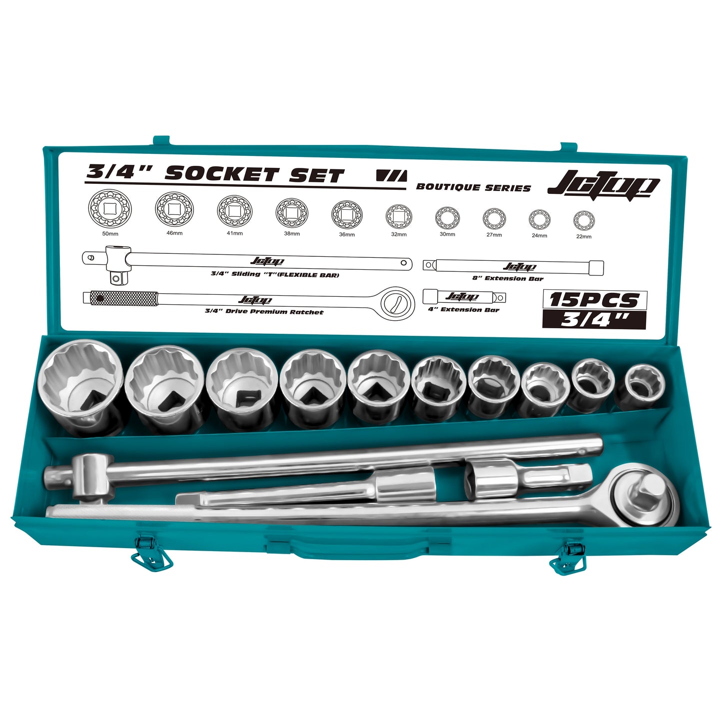 15PCs 3/4" SOCKET SET