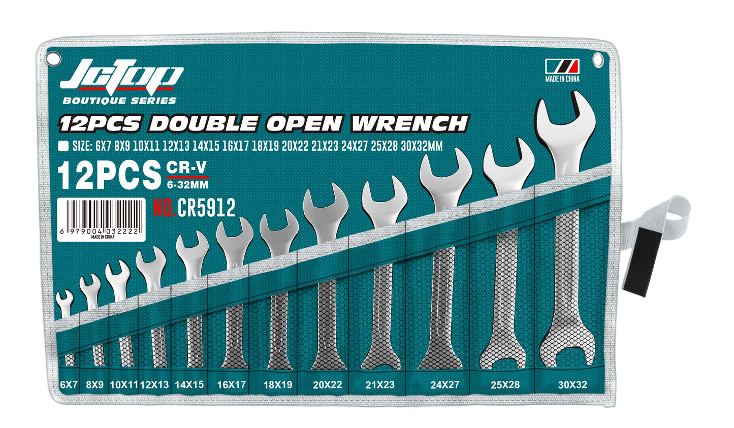 12pcs DOUBLE OPEN WRENCH