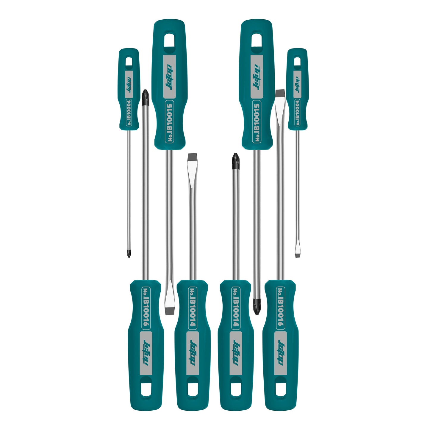 8pcs Screwdriver Set (4"x3mm, 4"x5mm, 5"x5mm, 6"x6mm)